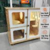 Tủ nuôi mèo bằng gỗ 3 ngăn sinh hoạt CC032_1