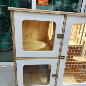 Tủ nuôi mèo bằng gỗ 3 ngăn sinh hoạt CC032_1