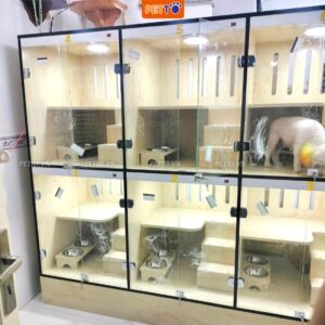 Khách sạn cho chó bằng gỗ HTD02