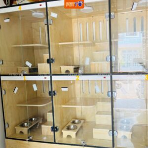 Khách sạn cho chó bằng gỗ HTD02