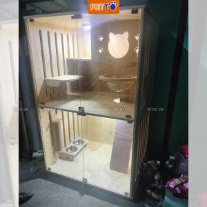 Chuồng mèo bằng gỗ cao 150cm hiện đại CC060