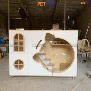 Chuồng cho mèo bằng gỗ cao cấp CC067