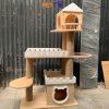 Cattree cho mèo bằng GỖ PLYWOOD cứng cáp kết hợp LỒNG KÍNH CH042