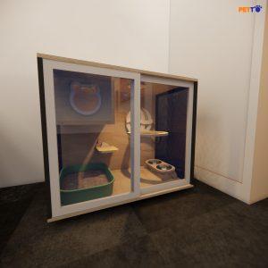 Chuồng cho mèo PETTO bằng GỖ kết hợp LƯỚI MẮT CÁO CC093