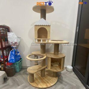 Cat tree cho mèo bằng GỖ PLYWOOD CH044