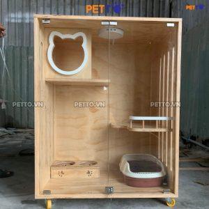 Chuồng mèo KHÔNG TỐN NHIỀU DIỆN TÍCH phù hợp 1-2 bé mèo CC136