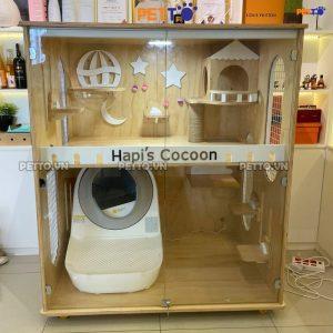 Nhà mèo bằng siêu rộng để vừa nhà vệ sinh CATLINK kèm bậc thang CC134