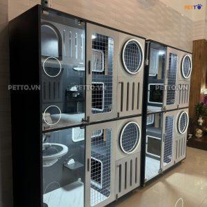 Khách sạn mèo, tủ mèo 2 phòng riêng biệt HTC04