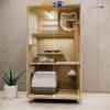 Chuồng mèo gỗ 3 TẦNG cao ráo và rộng rãi CC153