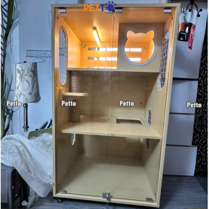 Chuồng mèo gỗ 3 TẦNG cao ráo và rộng rãi kích thước 700 x 600 x 1200mm CC153