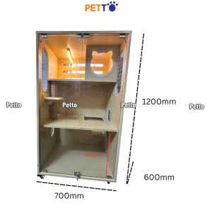 Chuồng mèo gỗ 3 TẦNG cao ráo và rộng rãi kích thước 700 x 600 x 1200mm CC153 - Ảnh 4