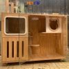 Tủ mèo Lux gỗ Plywood kích thước 1200mm * 600mm * 800mm kèm quạt thông gió 2 chiều CC195