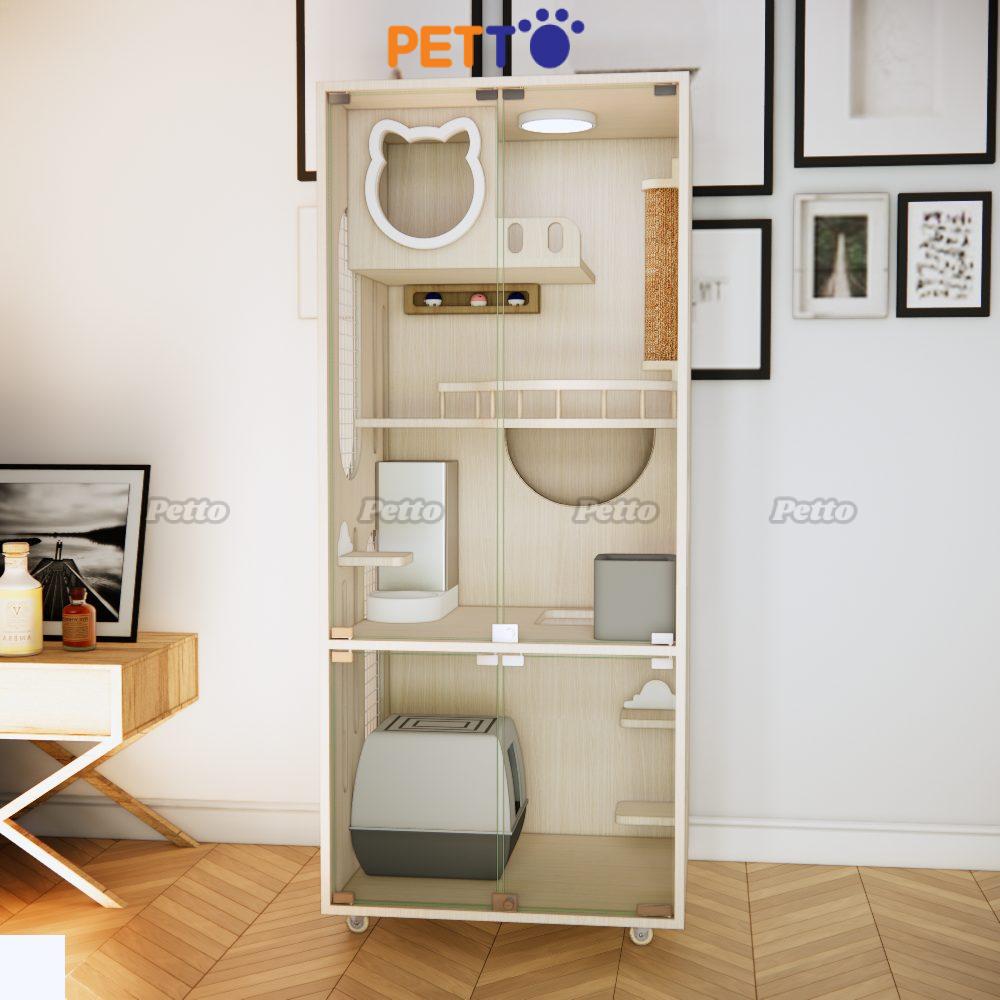 Tủ mèo basic gỗ MDF kích thước 1100mm 700mm 1654mm CC192
