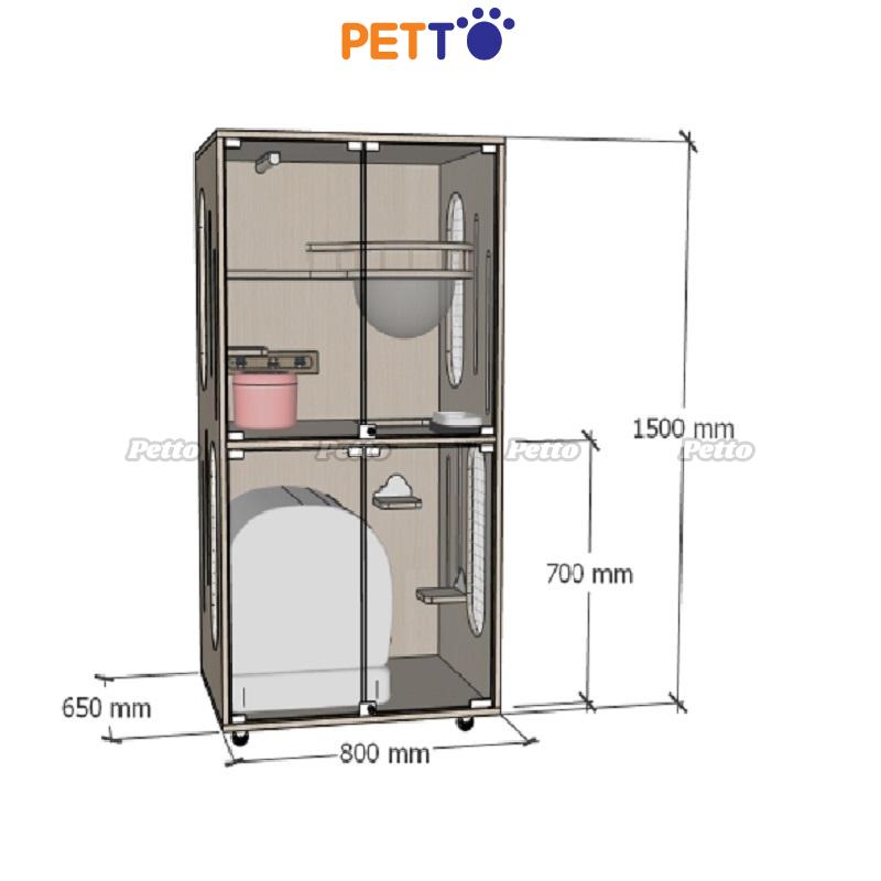 Tủ mèo basic gỗ MDF kích thước 7000mm 600mm 1600mm CC193