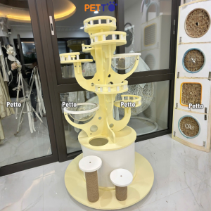 Cat tree gỗ cho mèo hình cây nhiều nhánh size 1000mm 1000mm 1650mm CH063