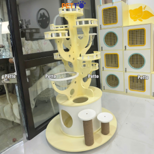 Cat tree gỗ cho mèo hình cây nhiều nhánh size 1000mm 1000mm 1650mm CH063 - Ảnh 3