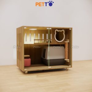 Tủ mèo basic gỗ MDF kích thước 1000mm * 600mm * 800mm CC222