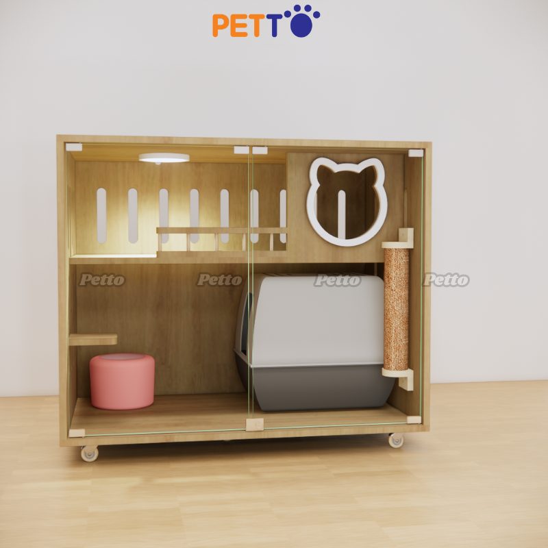 Tủ cho mèo CC222 bằng gỗ