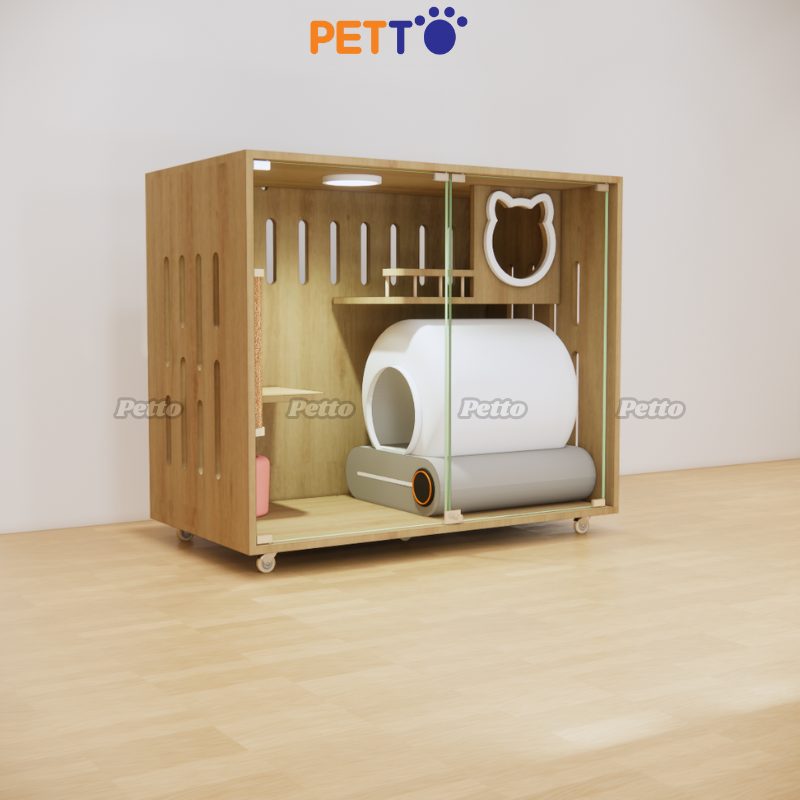 Tủ mèo basic bằng gỗ MDF CC223