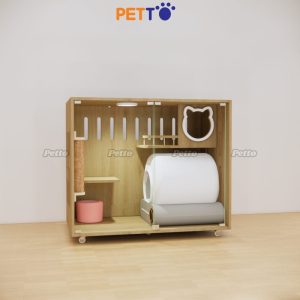 Tủ mèo basic gỗ MDF kích thước 1000mm * 600mm * 900mm CC223