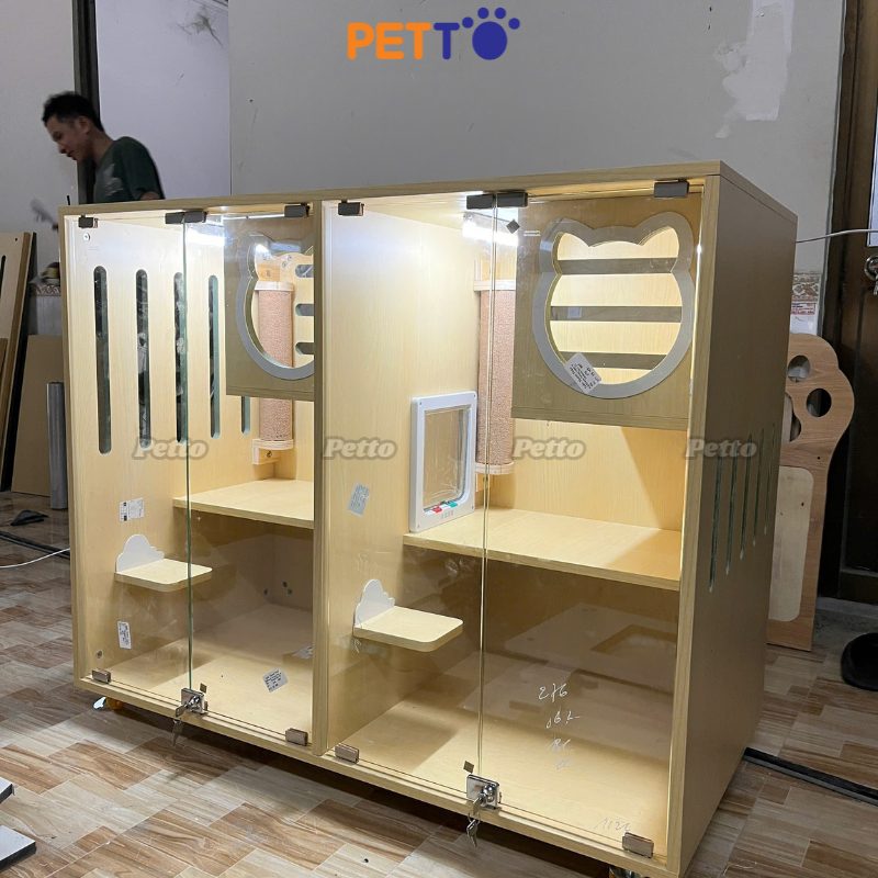 Tủ mèo basic gỗ MDF 1182mm 600mm 900mm CC242
