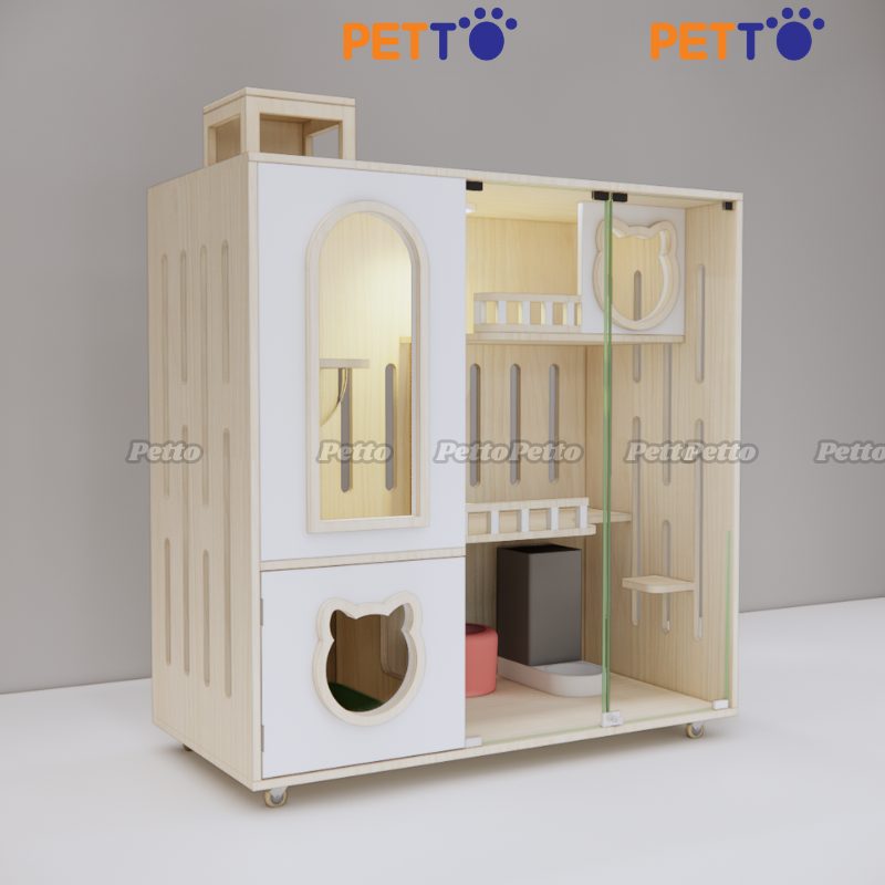 Tủ mèo basic gỗ MDF 1200mm 600mm 1200mm CC243