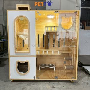 Tủ mèo Lux gỗ Plywood Kèm quạt Senko 1200 * 600 * 1200mm CC189