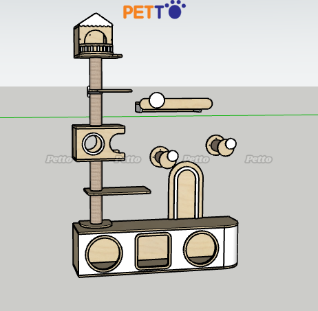 Cat tree đính tường CZ041