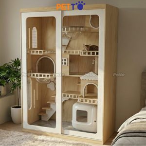 Tủ mèo lux gỗ Plywood kích thước Ngang 1450mm, sâu 800mm, cao 2290mm CC273