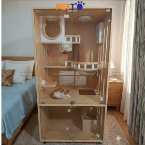 Tủ mèo Lux gỗ Plywood kích thước Ngang 836mm, sâu 600mm, cao 1600mm CC270