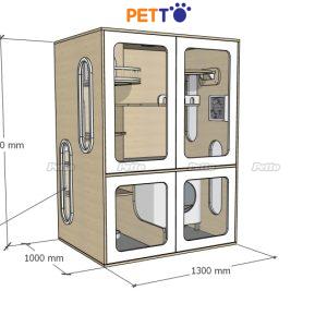 Tủ mèo Lux gỗ Plywood kích thước 1300 * 1000 * 1800mm CC286