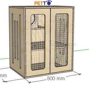 Tủ mèo Lux gỗ Plywood kích thước 800 * 600 * 1000mm CC284