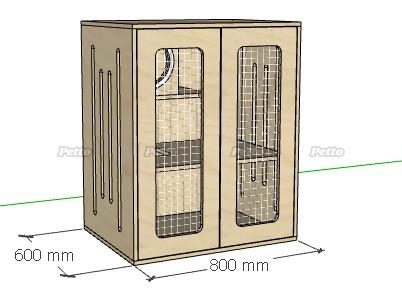 Tủ mèo Lux gỗ Plywood kích thước 800 * 600 * 1000mm CC284