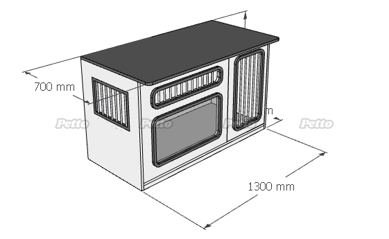 Nhà cho chó bằng nhựa 1m3 x 60cm x 79cm cho chó dưới 30kg DH040