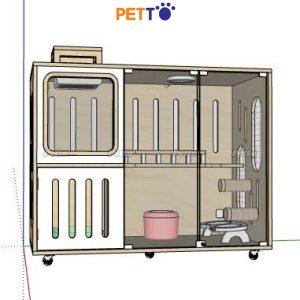 Tủ mèo Lux gỗ Plywood kích thước 1200 * 600 * 900mm CC287