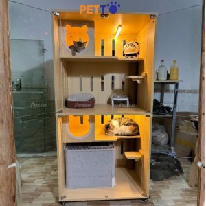 Tủ mèo basic gỗ MDF kích thước 800mm x 600mm x 1554mm CC289