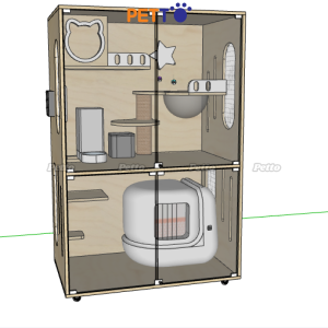Tủ mèo Lux gỗ Plywood size Ngang 1100 * 700 * 1654mm CC249