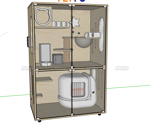 Tủ mèo Lux gỗ Plywood size Ngang 1100 * 700 * 1654mm CC249