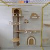 CAT TREE đính tường gỗ Plywood cho phòng mèo 2m CZ046