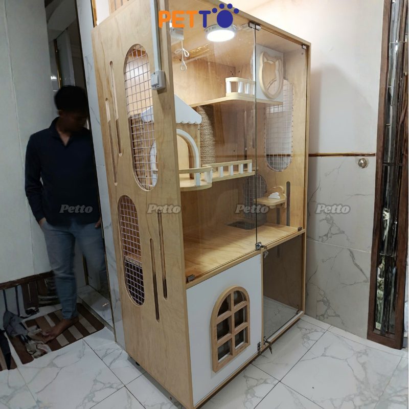 Tủ mèo Lux gỗ Plywood size Ngang 1100 600 1800mm CC261