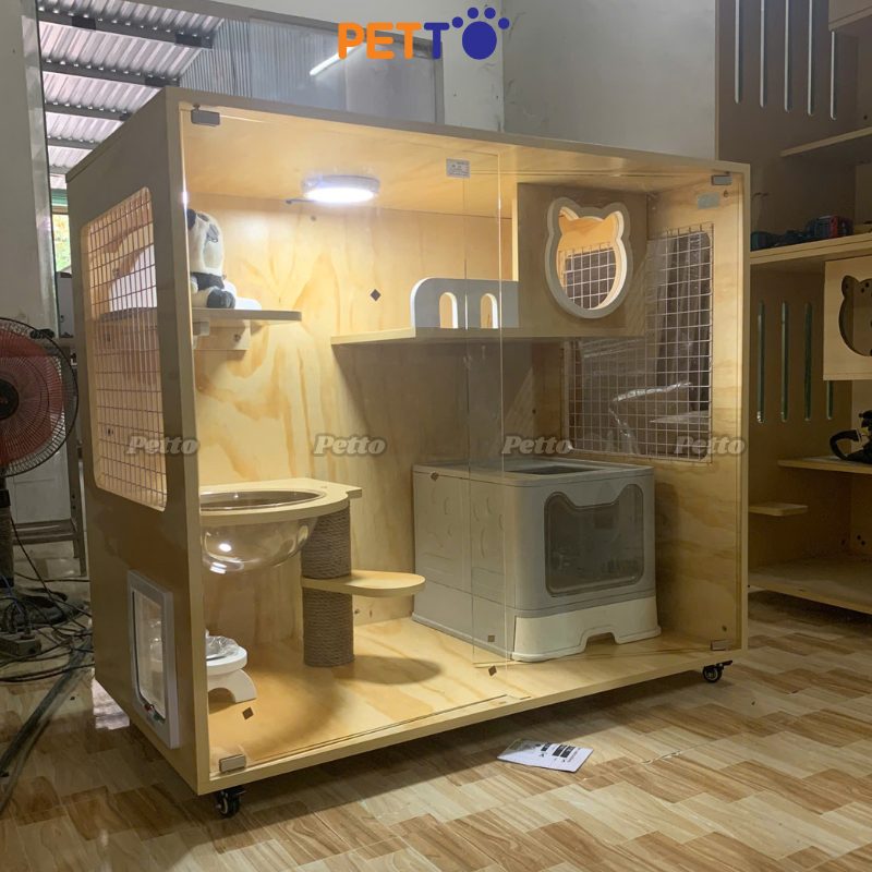 Tủ mèo Lux gỗ Plywood size Ngang 1200 700 1036mm CC258