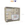 Tủ gỗ cho mèo basic gỗ MDF size Ngang 1200 * 750 * 1118mm CC301