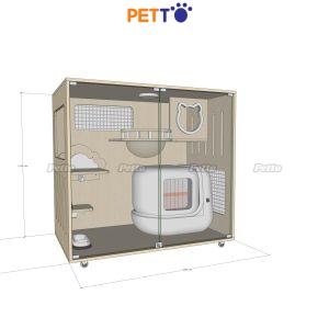 Tủ gỗ cho mèo basic gỗ MDF size Ngang 1200 * 750 * 1118mm CC301