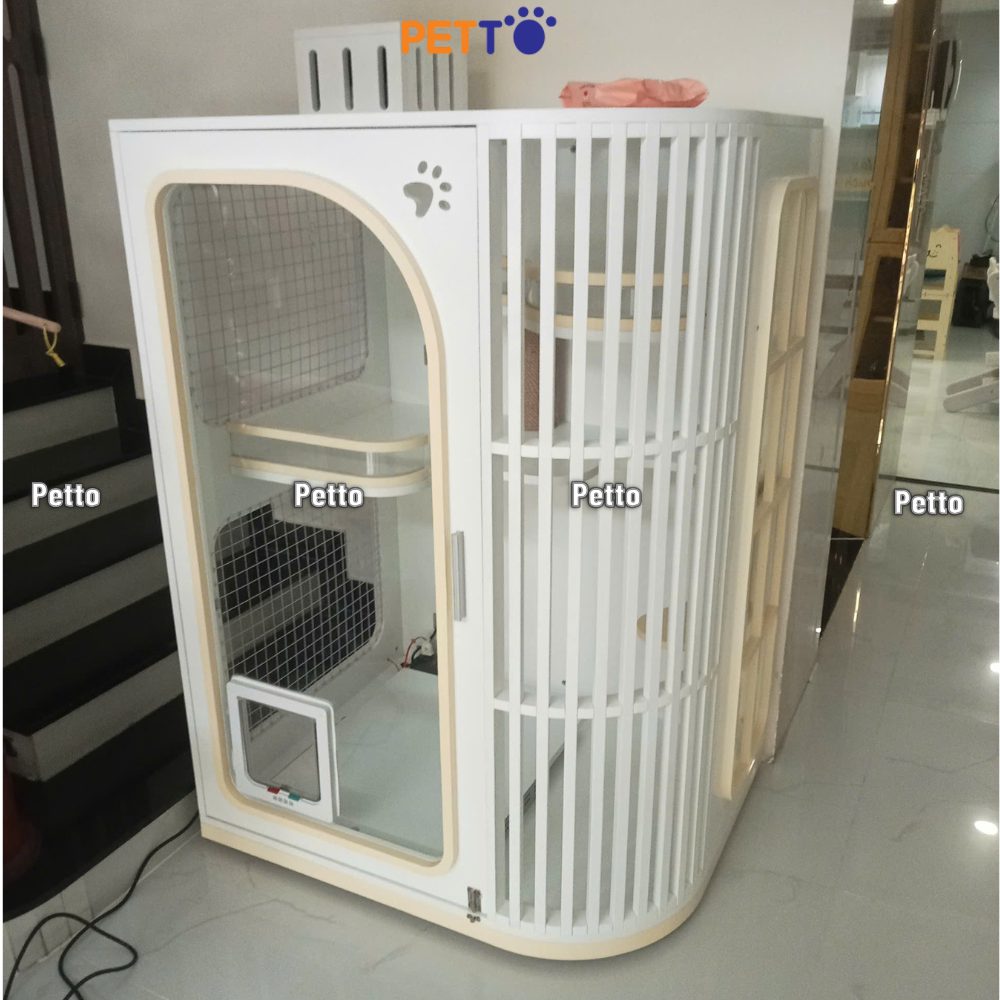 Chuồng mèo Lux gỗ Plywood decor CC303