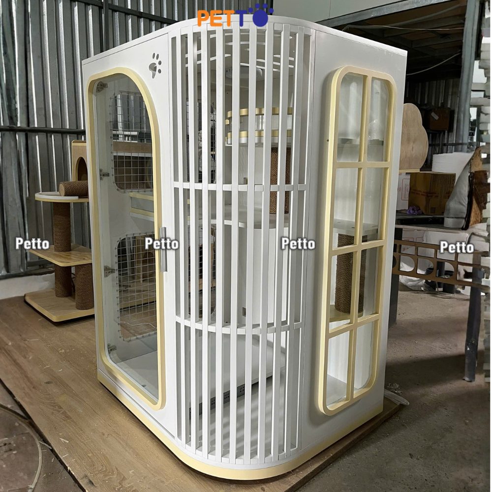 Chuồng mèo Lux gỗ Plywood decor size Ngang 1000 800 1436mm CC303