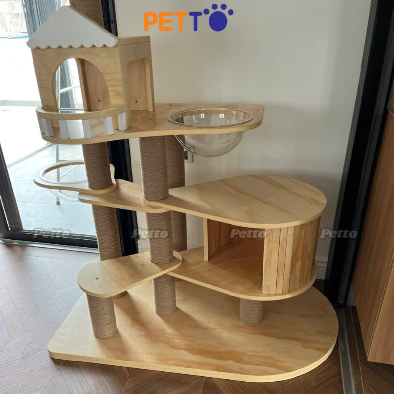 Nhà cây cho mèo bằng gỗ CH073