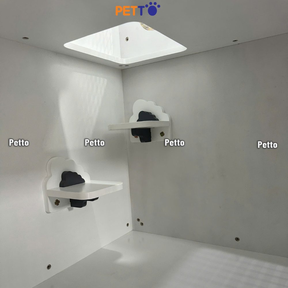 Chuồng cho mèo lux gỗ Plywood trắng kích thước 900mm 900mm 1536mm CC306