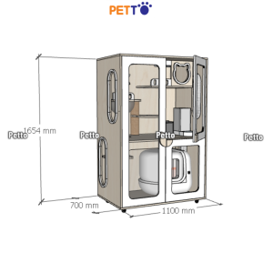 Alternative view of Chuồng gỗ cho mèo basic gỗ MDF Ngang 1100 * 700 * 1654mm CC304