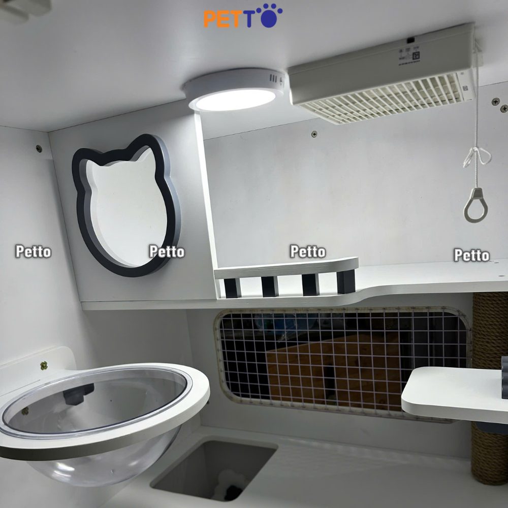 Chuồng gỗ cho mèo lux gỗ Plywood trắng CC306