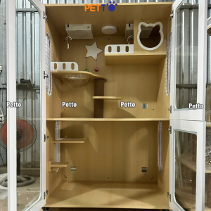 Chuồng gỗ cho mèo basic gỗ MDF Ngang 1100 * 700 * 1654mm CC304
